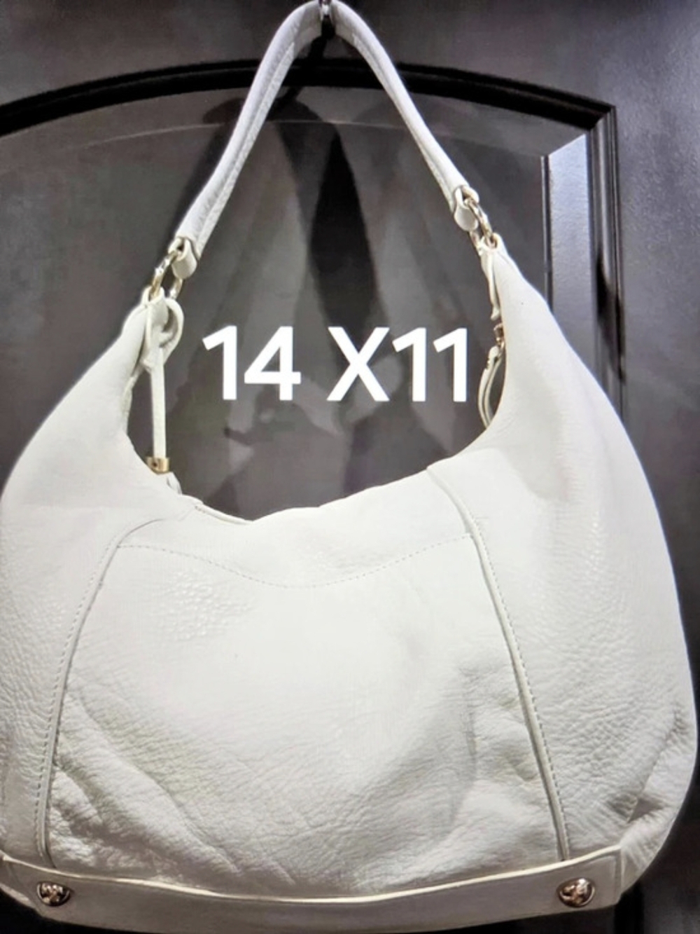 Michael Kors Hobo Shoulder Bag Leather in White